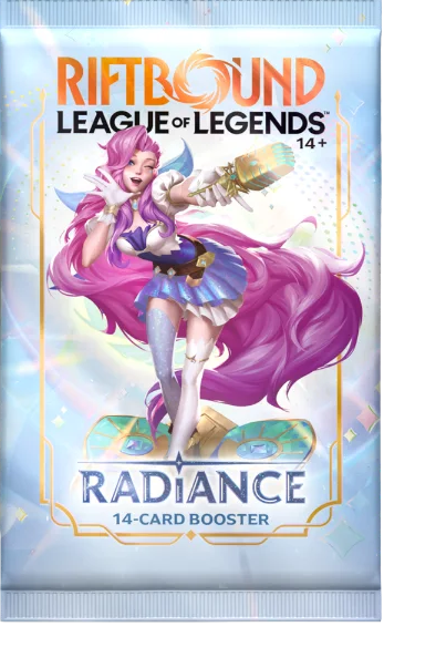 Trading card, Riotbound, Radiance, 14-card booster, League of Legends
