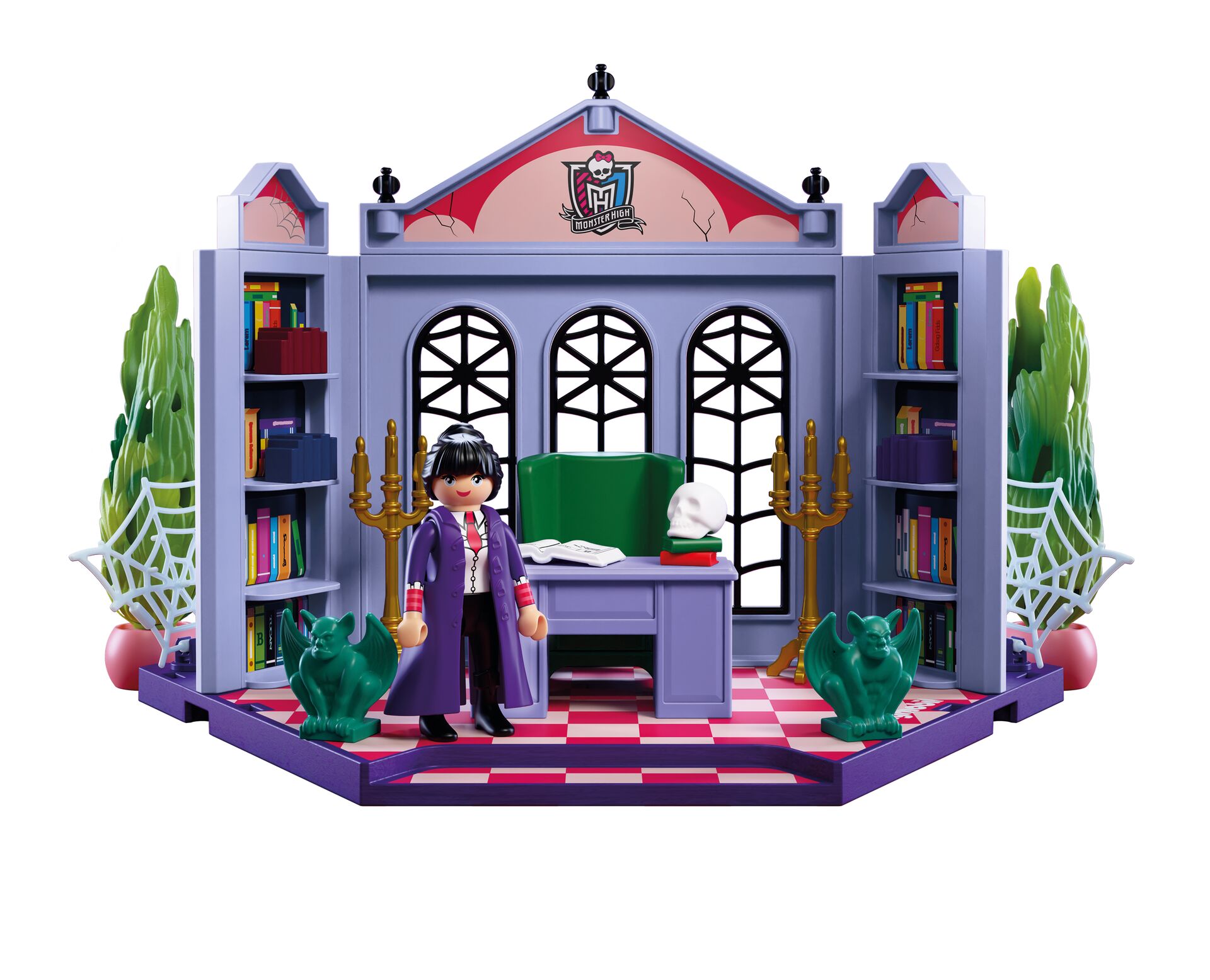 Plamyobil: Monster High - Bloodgood's Büro Schreibtisch, Bibliothek, Monster High, Halloween, Bühne