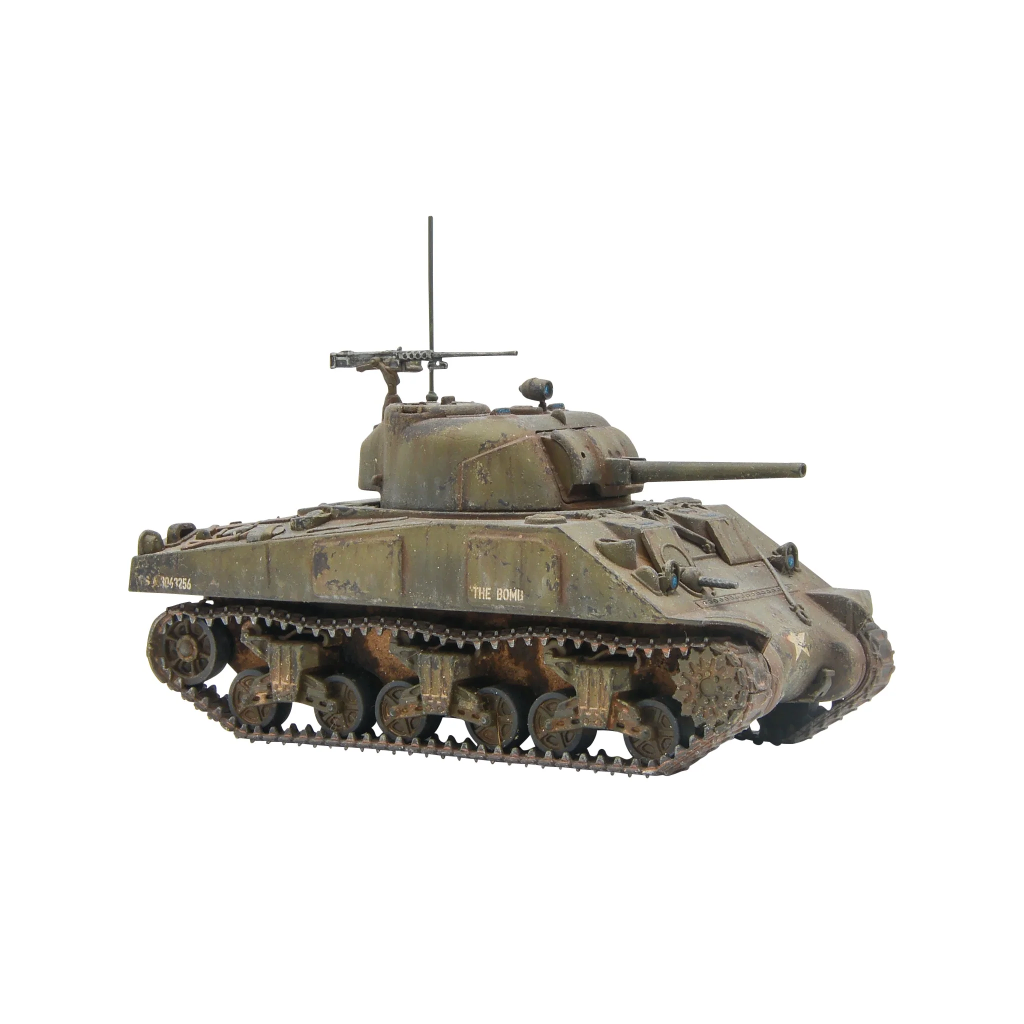 Bolt Action: US - Stars and Stripes US starter army Panzermodell, Militärfahrzeug, Tank mit Ketten, Antikgrün, Geschützfeste