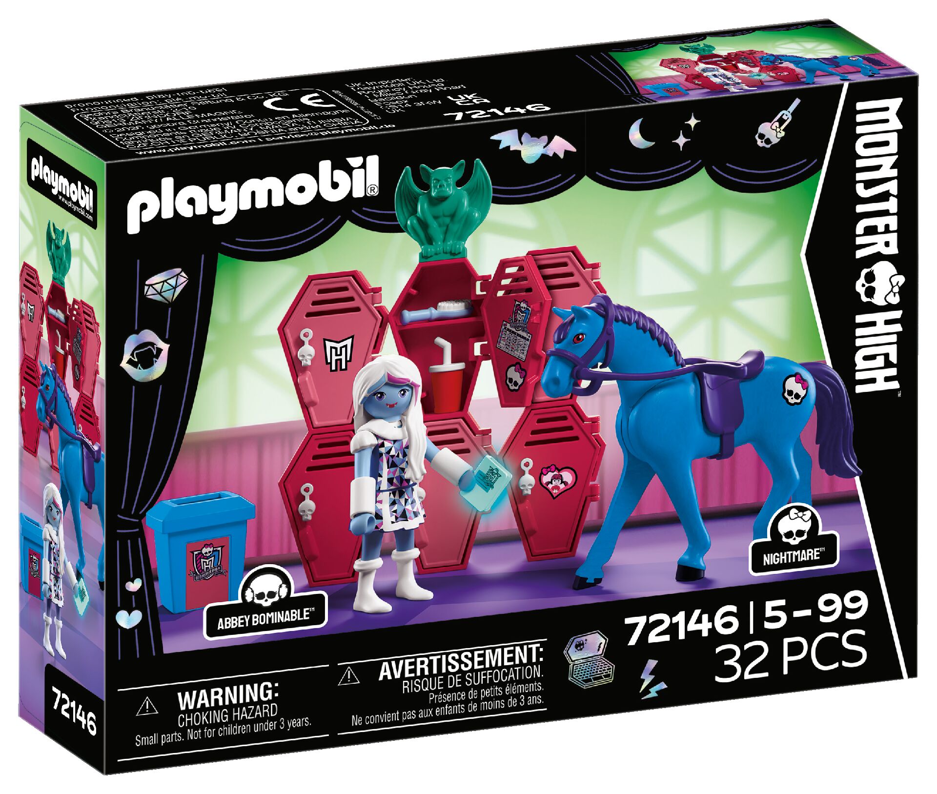 Playmobil: Monster High - Abbey bei den Spinden Aktionsfiguren, Spielset, Pferdefigurine, Grabmal?, Nachtmare?, Monster High, bausatz, Box, Mini-Puppen
