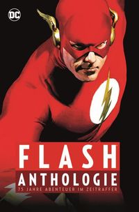 Blitzfigur, Superheld, roter Anzug, Flash-Logo, Antologie