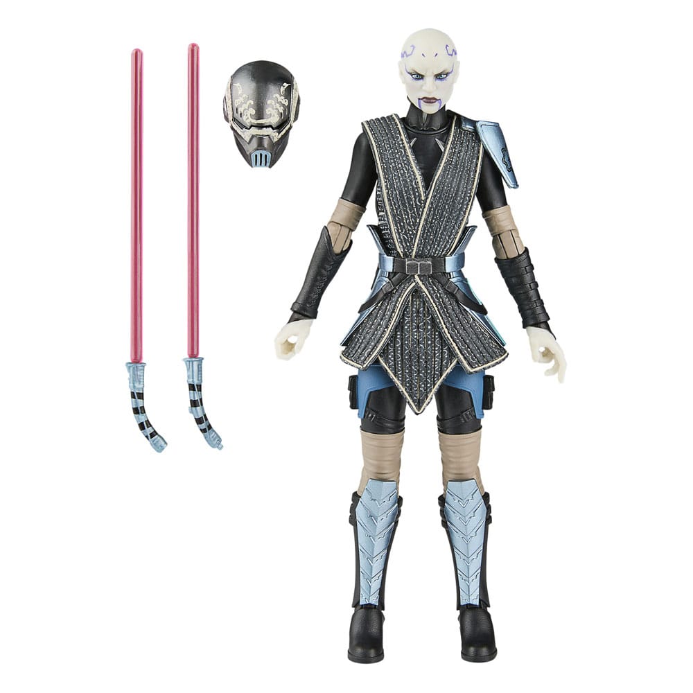 Star Wars AF: Black Series - Asajj Ventress (Bounty Hunter) 15cm Action-Figur, mittelalterische Rüstung, doppelte Lichtschwerter, Maske Helmd, blasse weiße Figur