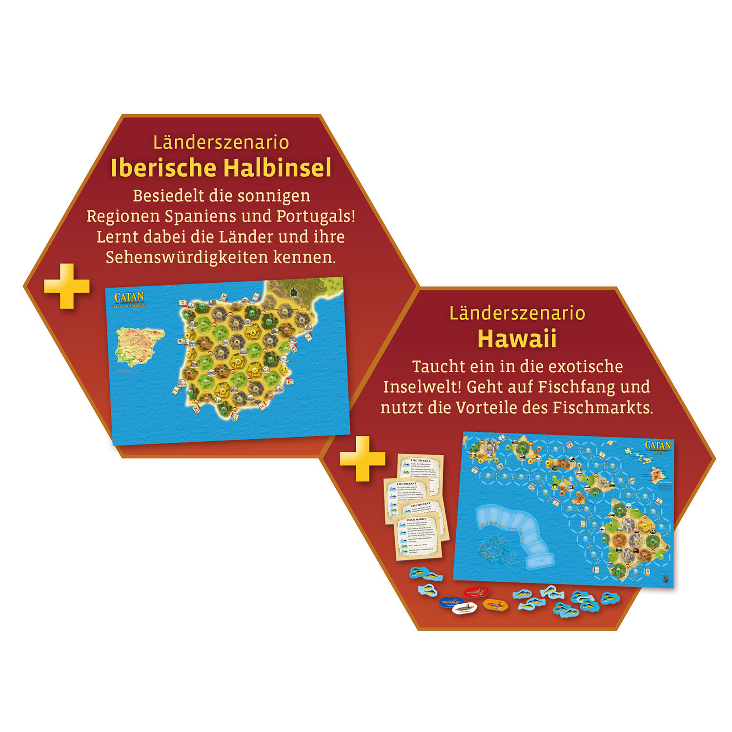 Catan: Starter Set (Grundspiel + Erweiterung + Zwei Länderszenarien) Catan: Starter Set (Grundspiel + Erweiterung + Zwei Länderszenarien)