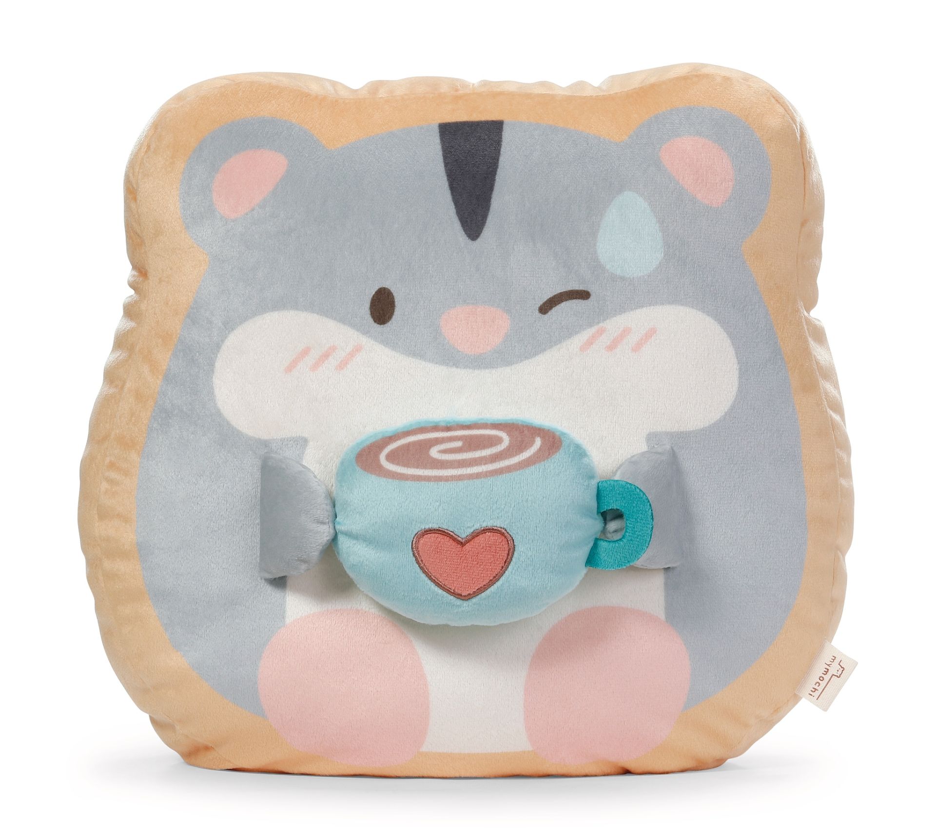 MyMochi: Plüsch Kissen Hamster Shai mit Tasse 35cm MyMochi: Plüsch Kissen Hamster Shai mit Tasse 35cm