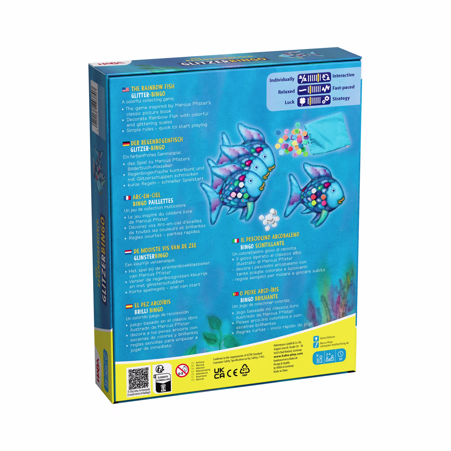 Regenbogenfisch Glitzerbingo