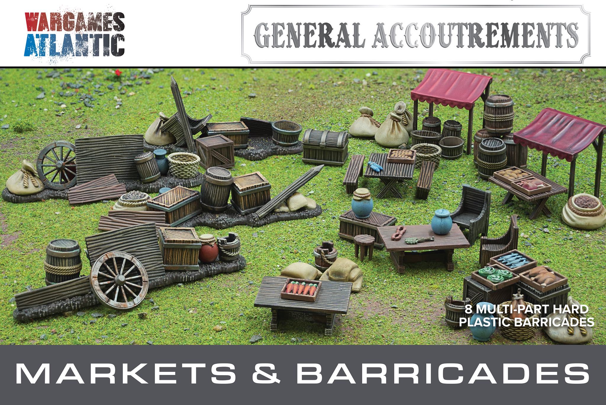 Wargames Atlantic: General Accoutrements - Markets & Barricades Wargames Atlantic: General Accoutrements - Markets & Barricades