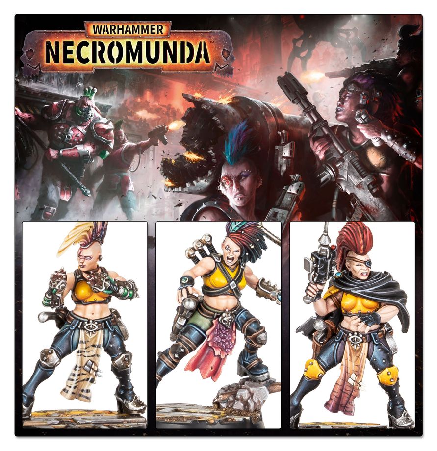 Necromunda: Escher Blades of the Matriarch Warhammer, Necromunda, Miniaturen, Figuren, Kampfszene
