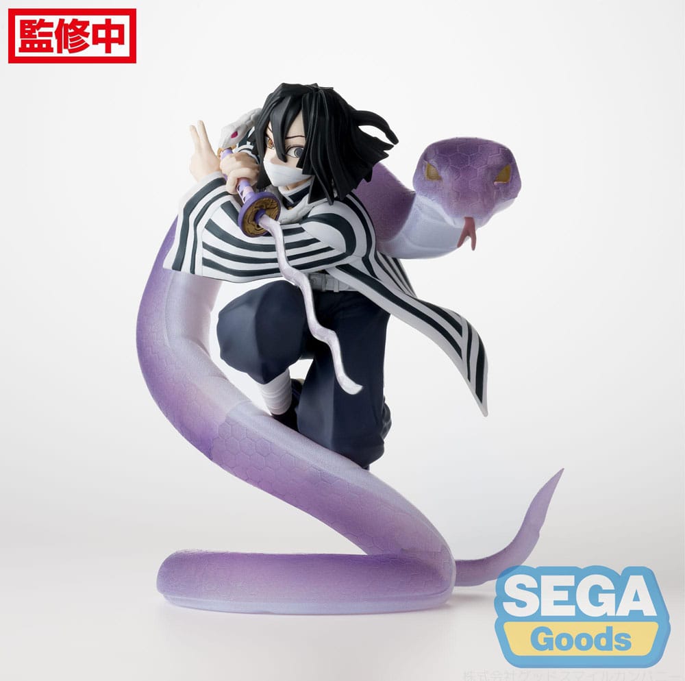 Demon Slayer PVC Statue: Obanai Iguro Hashira Training Arc Xross Link 11cm figurenfigur, samurai, serpent, einzelstück, plastikfigur