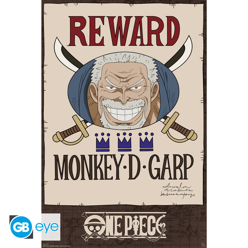 One Piece: Poster Wanted Garp Cross 91,5x61cm One Piece: Poster Wanted Garp Cross 91,5x61cm