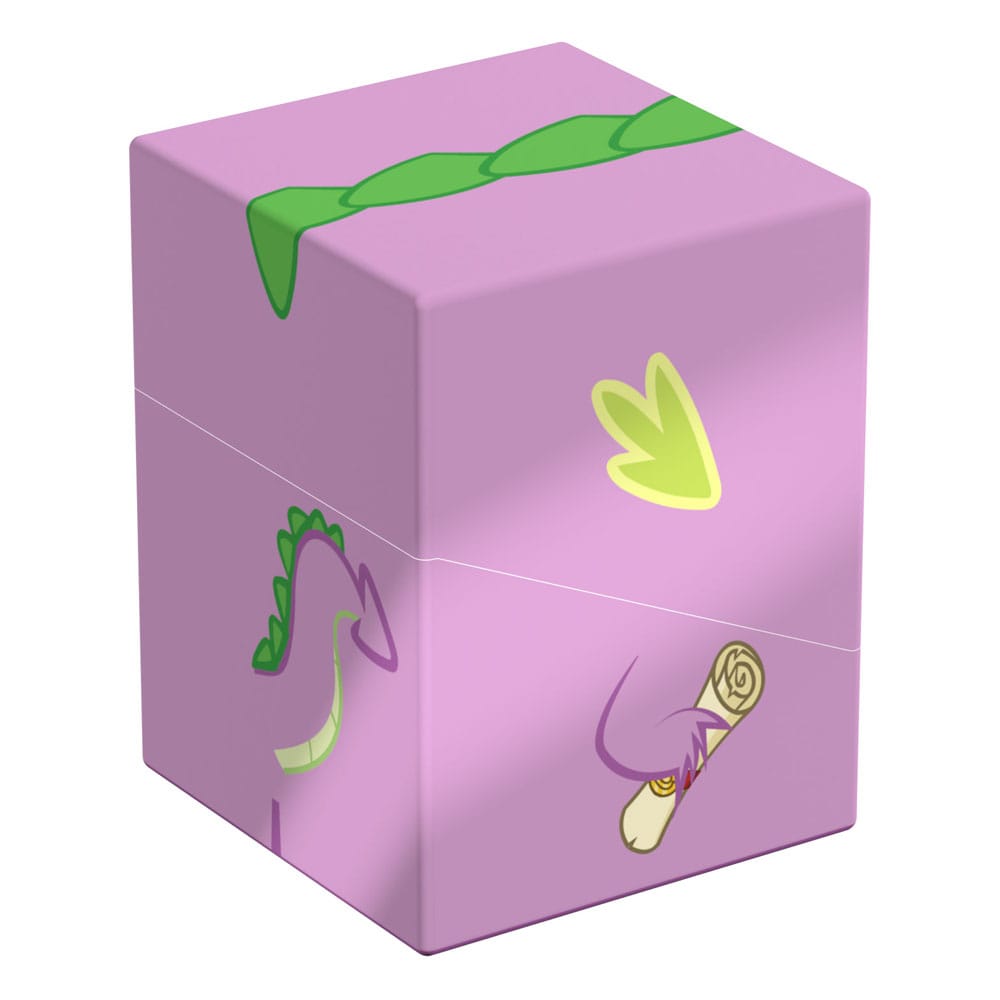 Ultimate Guard: Deckbox Squaroes My little Pony - Spike geschenkbox, lila box, verpackung, blatt-design, schleifenmuster