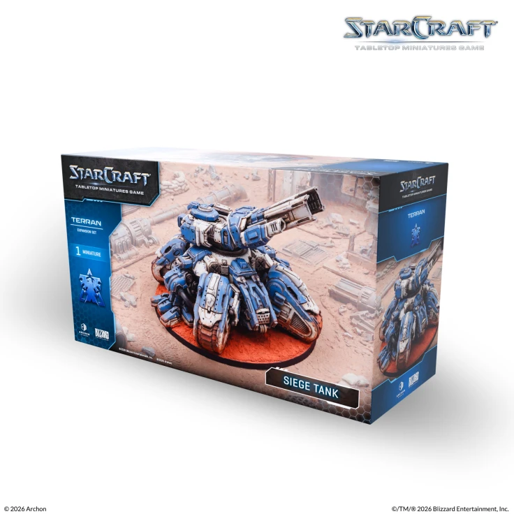 Starcraft TMG: Terran - Siege Tank Siege Tank, StarCraft, Tabletop Minifigur, Wargaming, Blau