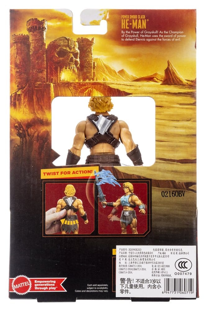 Masters of the Universe 2026 Movie AF: He-Man 14cm action-figure, He-Man, sword, armor, backpack