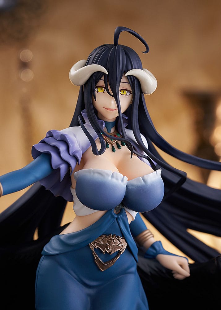 Figurine, Anime-Figur, Blaues Kleid, Hornenfigur, Dekolleté Oberteil