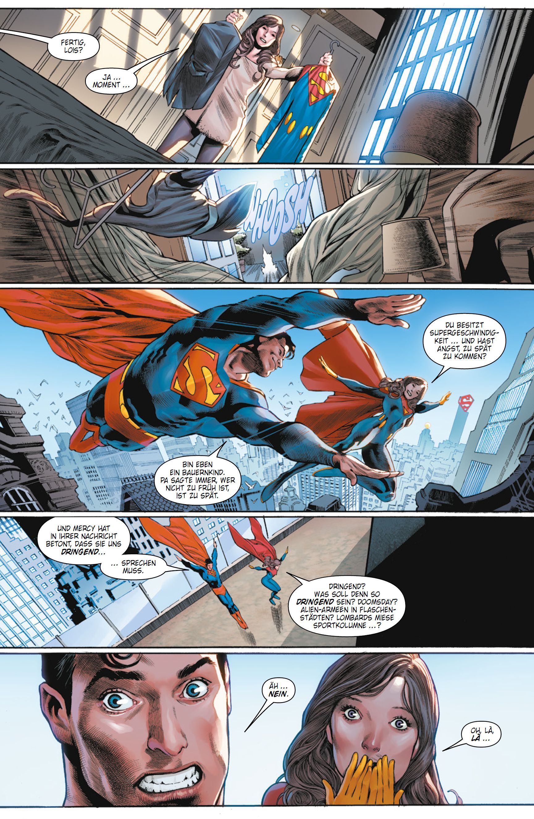 Superman Bd.9 Superman, Flug, Stadtansicht, Cape, Schlag