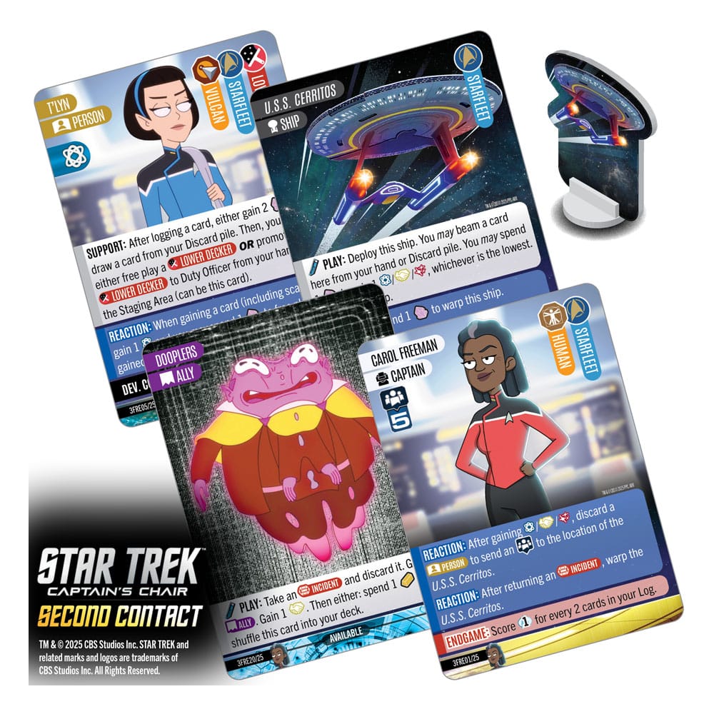Star Trek Kartenspiel, Captain's Chair, Raumschiff, Außerirdisches Wesen, Flottenabzeichen