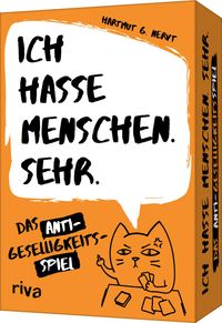Karton-Spiel, Anti-Gesellschaftsspiel, Riva, Orange Box, Katze Illustration