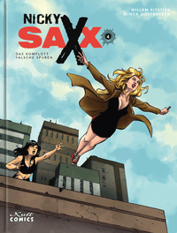 Nicky Saxx Bd.4 Comic, Superheldin, Flug, Dächer, Stadtbild