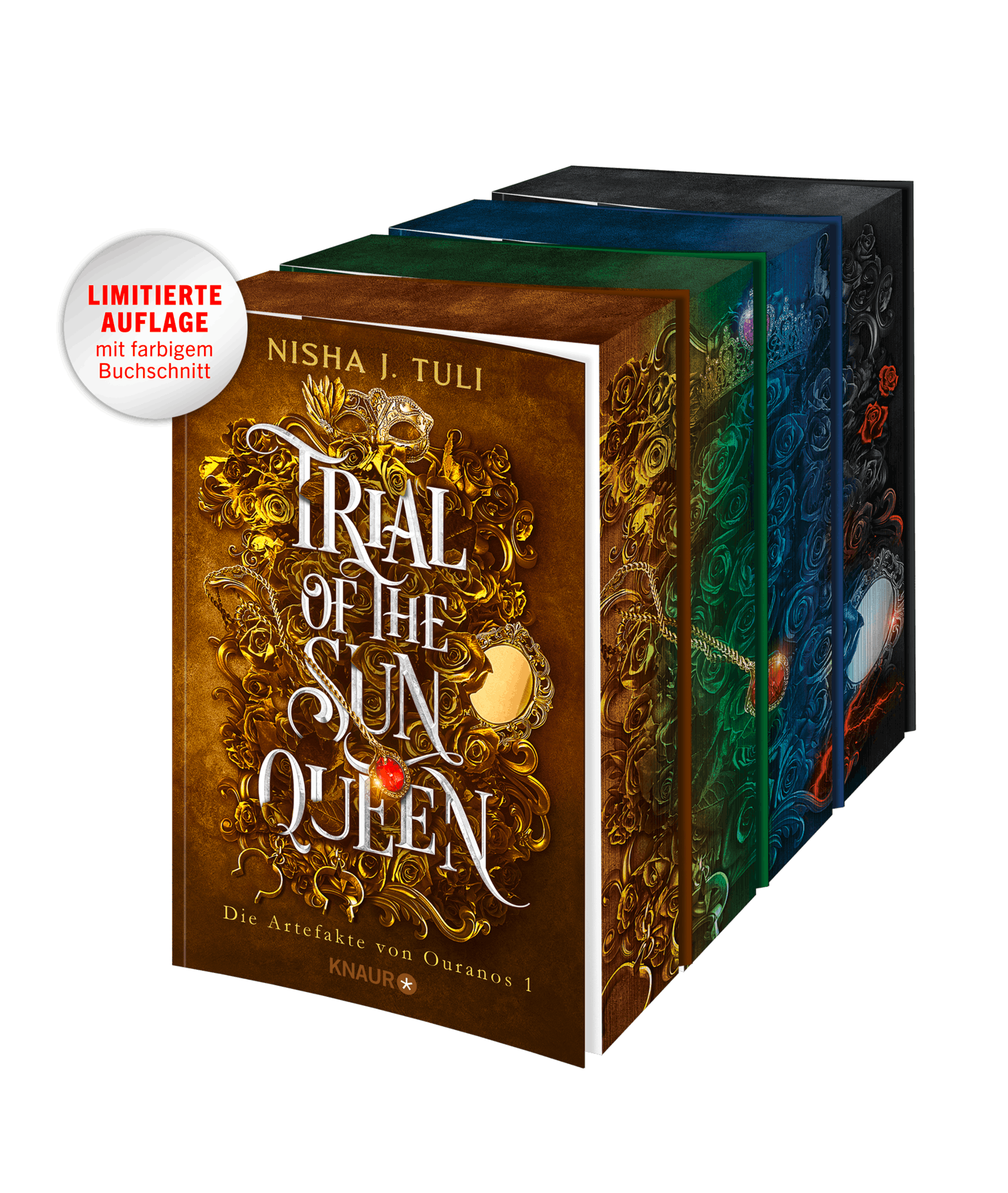 Buchreihe, Fantasy-Roman, Hardcover, Mehrteilig, Goldene Ornamente