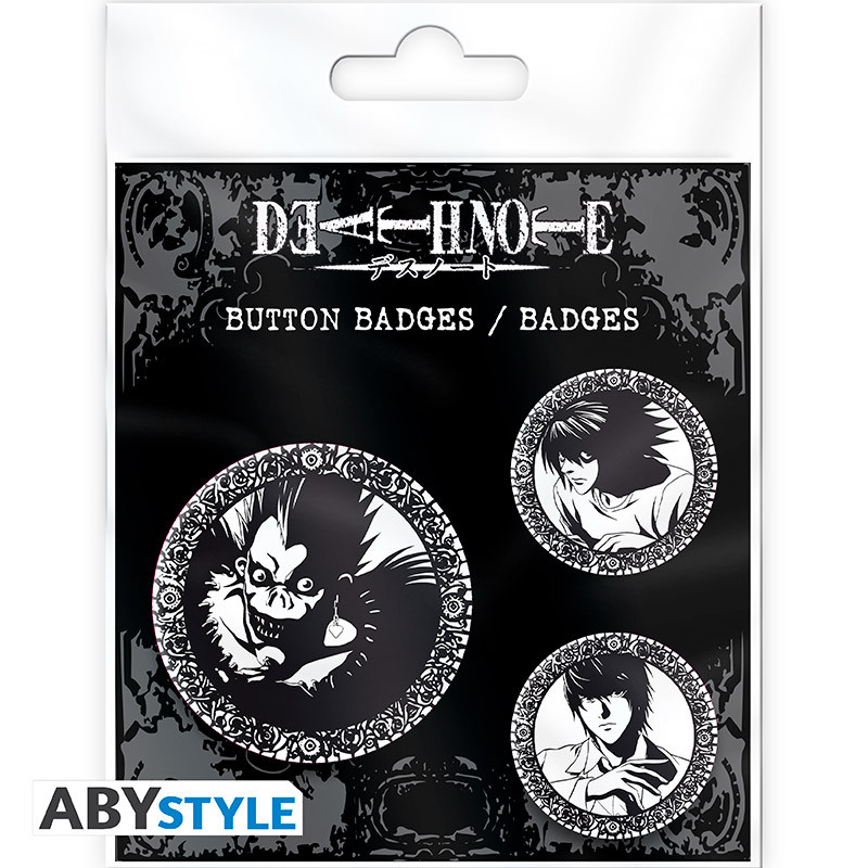 Death Note: Buttonset Light, L & Ryuk