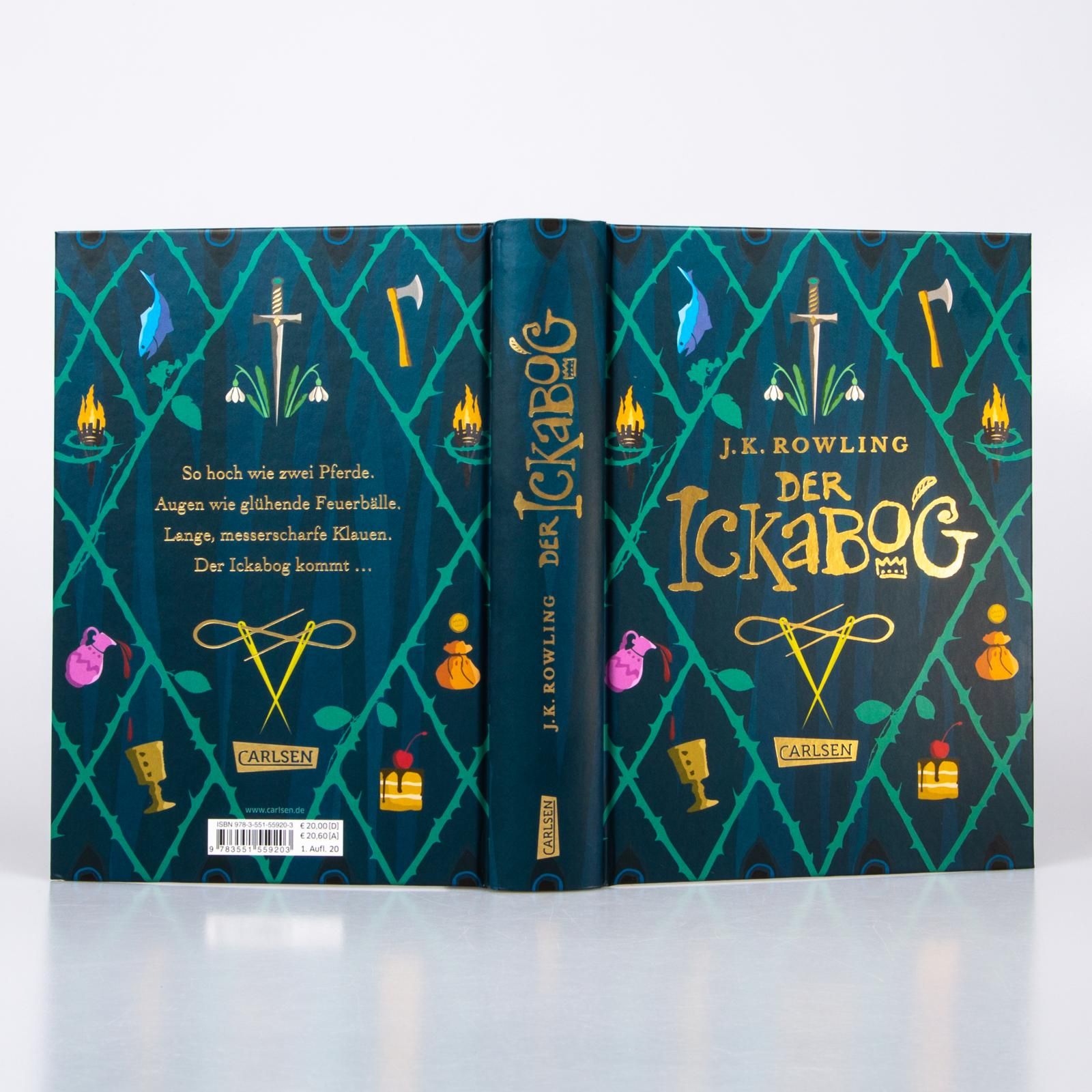 Buch, Der Ickabog, Kinderbuch, Hardcover, Cover-Design