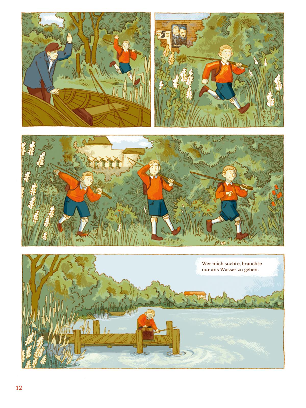 Siehst du es? Grafische Erzählungen über Siegfried Lenz Kinderszene, Kanu