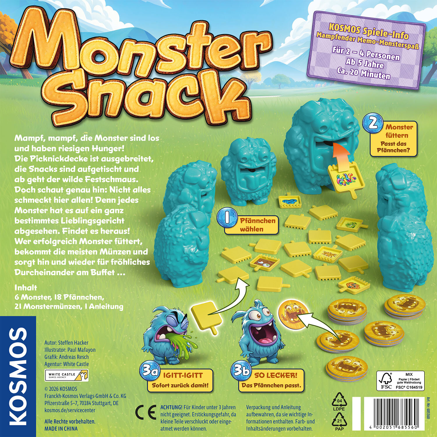 Monster, Snack, Spiele, Kompakt, Münzen