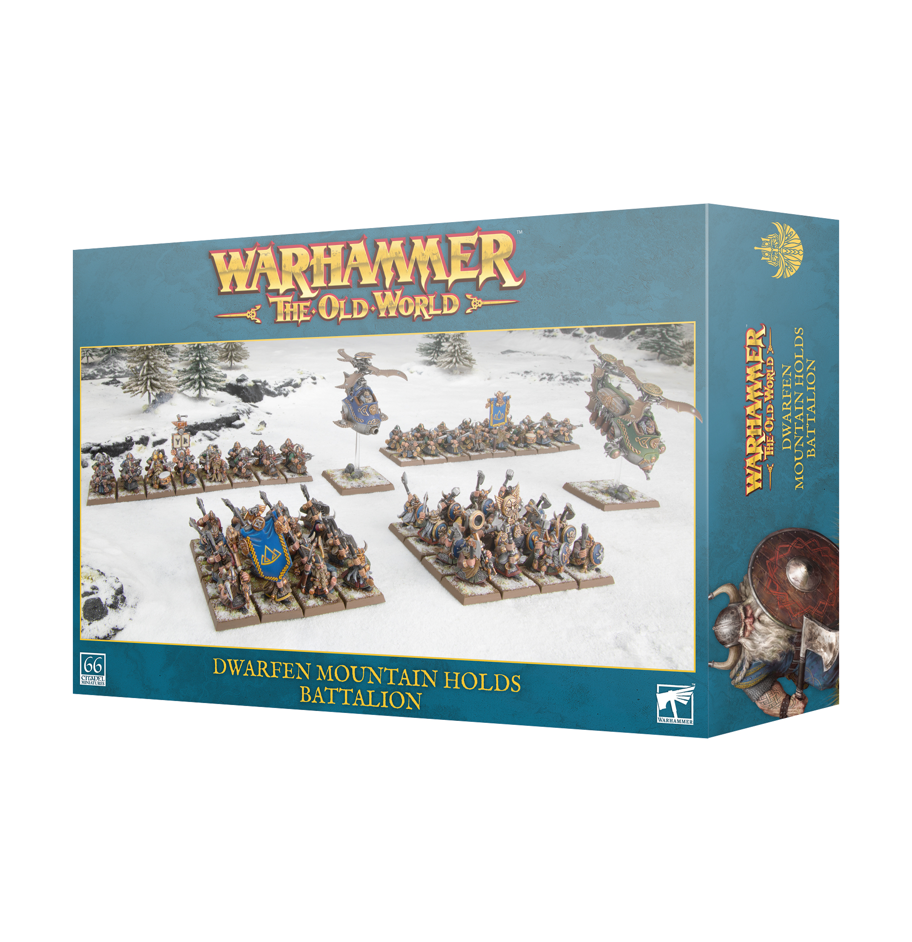 Warhammer: The Old World Battalion - Dwarfen Mountain Holds Zwerge Armee, Warhammer, Gebirgsbataillon, Miniaturen, Schneeboden-Schlachtfeld