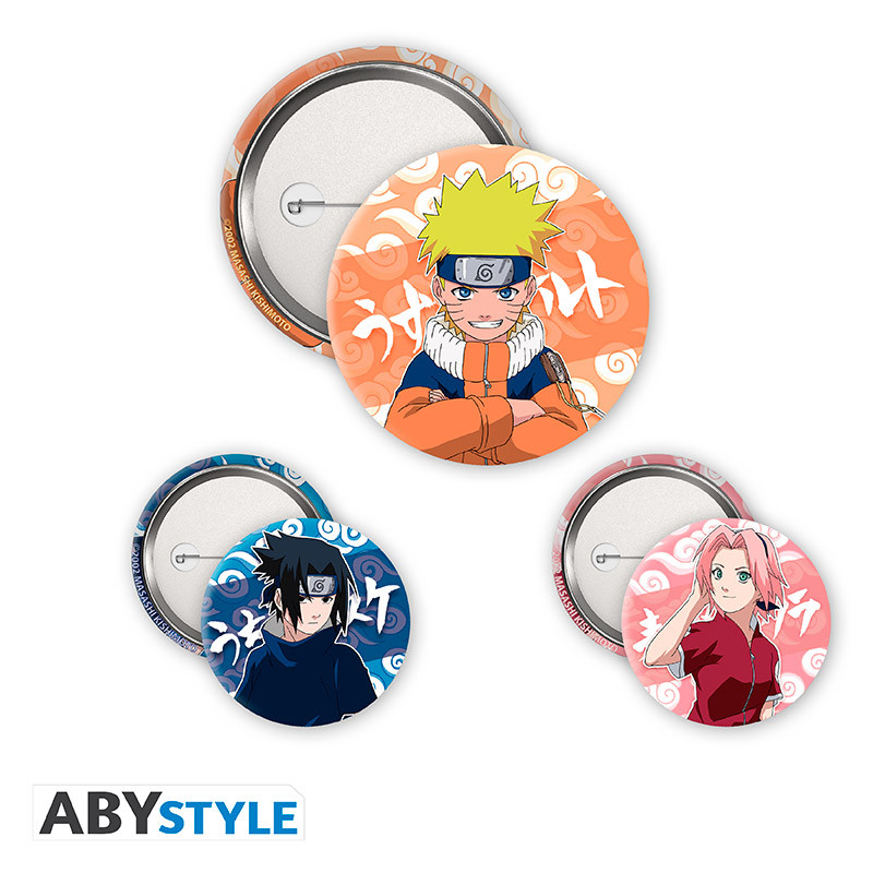 Naruto: Buttonset Naruto, Sasuke, Sakura