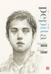 Pepita - Takehiko Inoue auf der Spur von Antoni Gaudi portrait, skizze, monochrom, junge, zeichnung