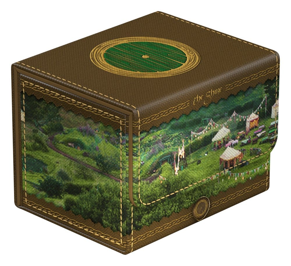 Ultimate Guard: Deckbox Sidewinder 100+ Lord of the Rings - The Shire Brieftasche, Kartenetui, Lederoptik, Camping-Set, Grünlandszene