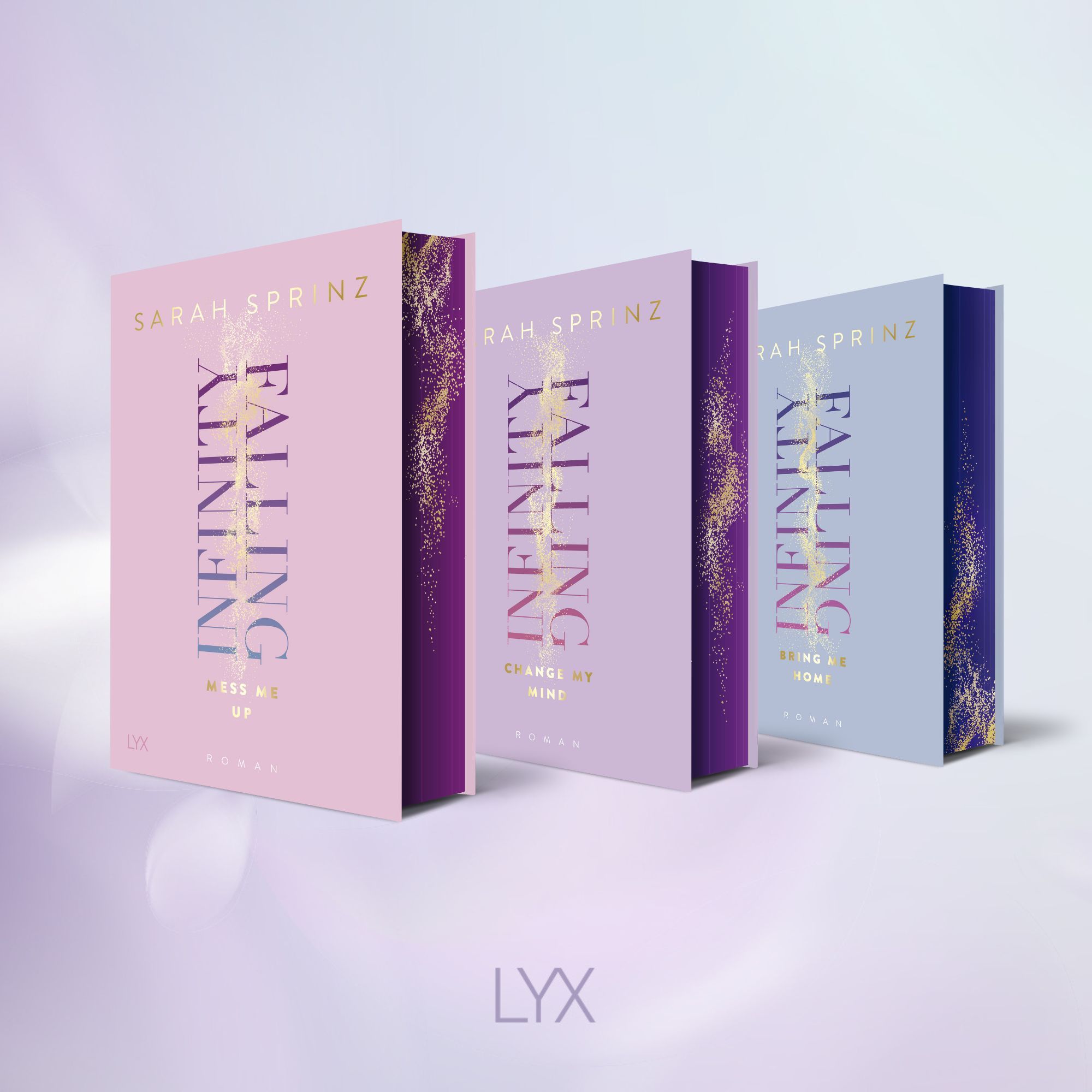 Infinity Falling Bd.3: Bring Me Home Roman, Buchreihe, Hardcover, Pastellfarben, Cover-Design