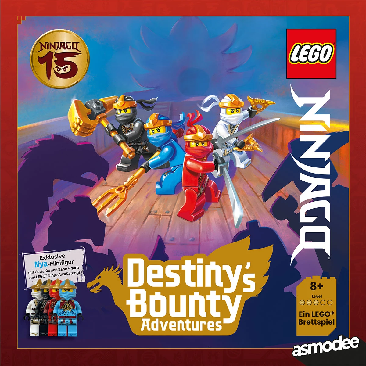Lego Ninjago, Destiny's Bounty, Minifigure set, Ninja weapons, Adventurer ship