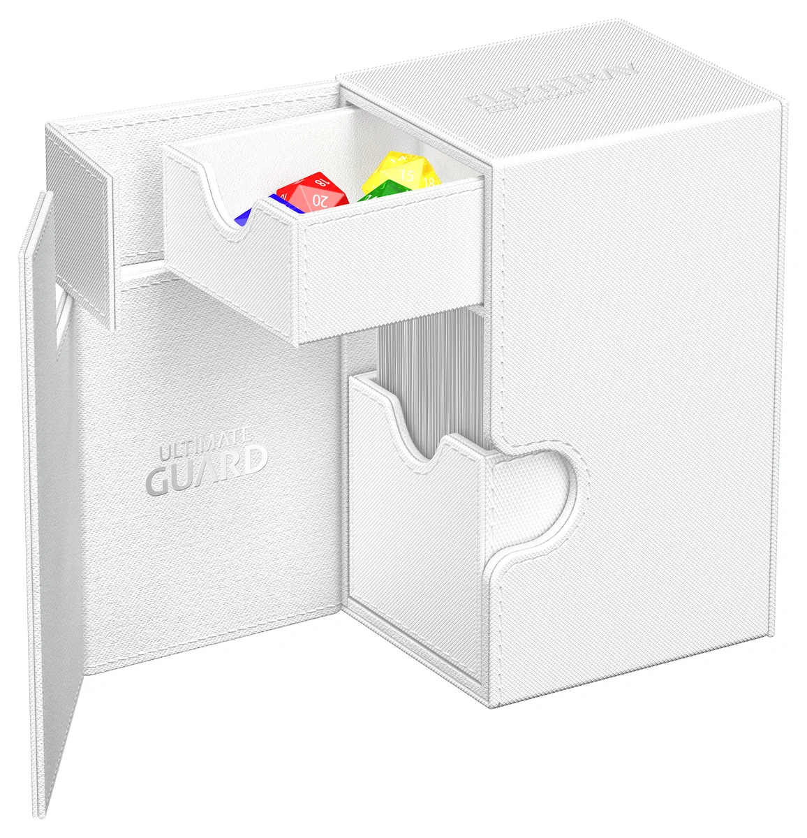 Ultimate Guard: Deckbox Flip'n'Tray 80+ Monocolor Weiß