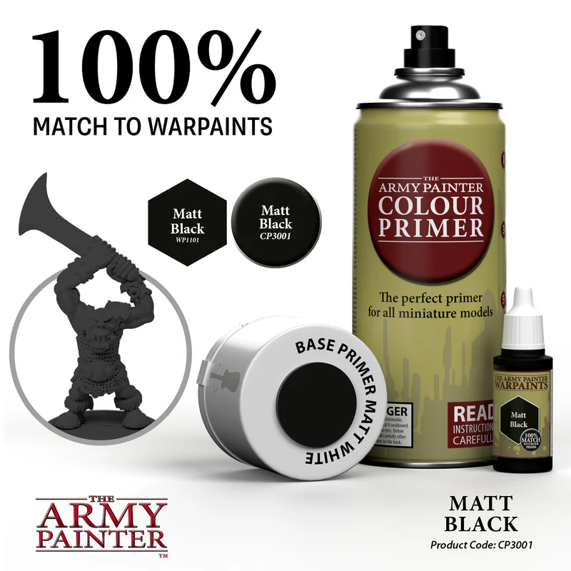 Army Painter: Base Primer - Matt Black