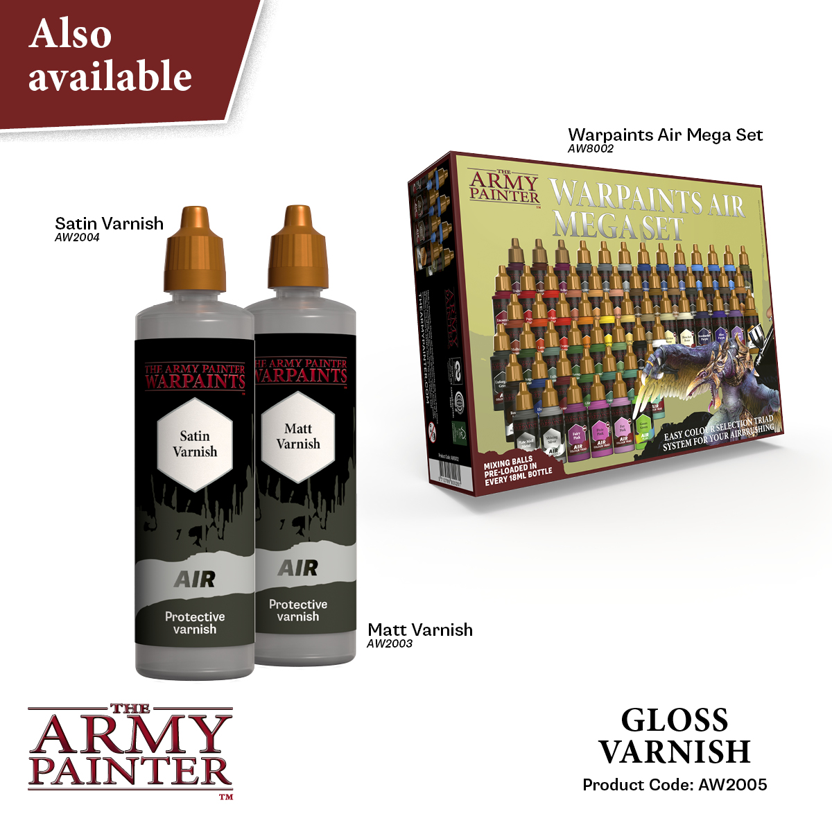 Army Painter: Air - Gloss Varnish 100ml Army Painter: Air - Gloss Varnish 100ml