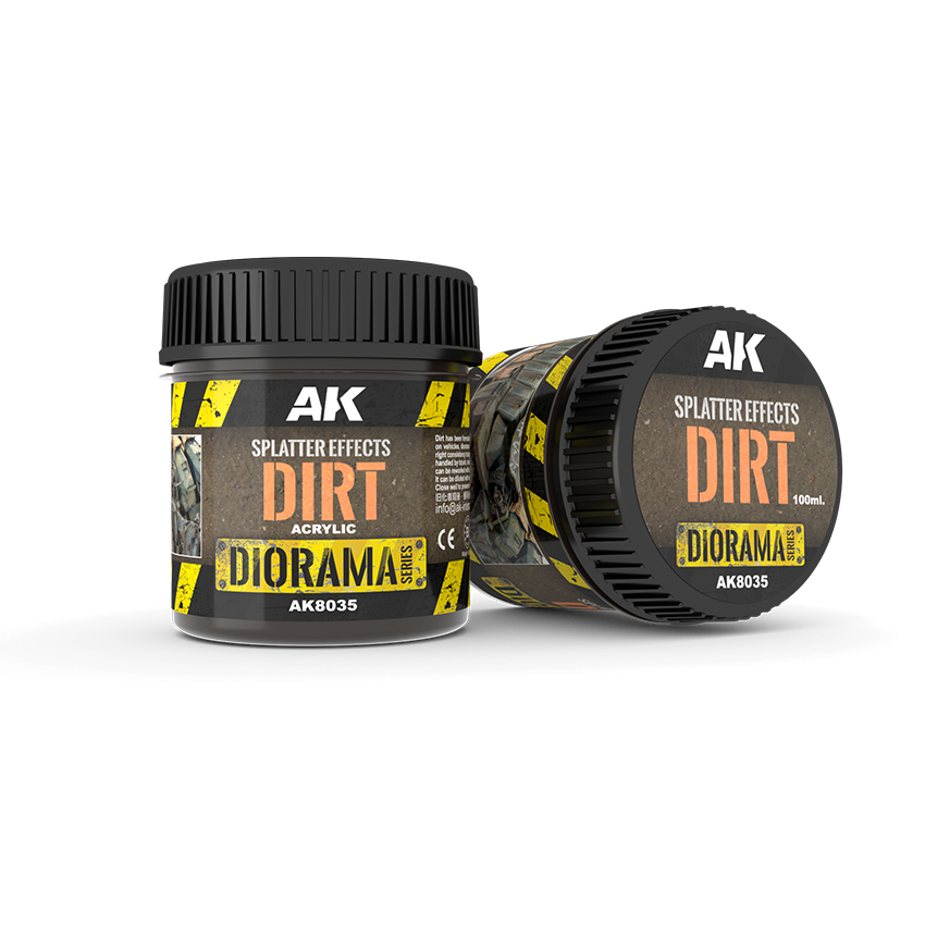 AK: SPLATTER EFFECTS DIRT - 100ml (Acrylic) AK: SPLATTER EFFECTS DIRT - 100ml (Acrylic)
