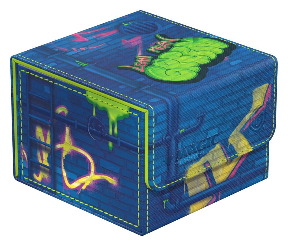 Kraftbox, Schmuckkästchen, Aufbewahrungsbox, Neonfarben, Muster Graffiti