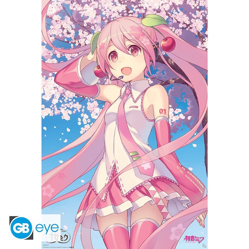anime, pink-haired, idol, kostüm, kirschblüten
