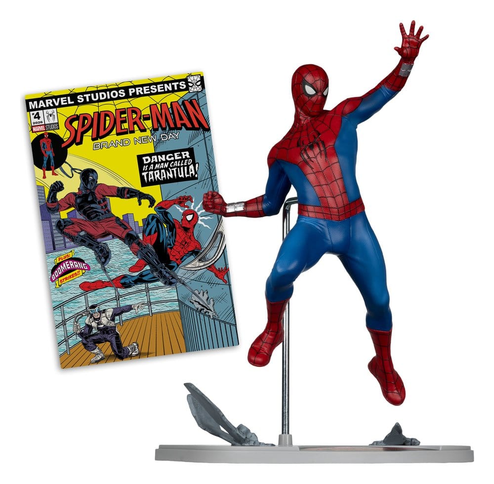 Marvel Collection: Statue Spider-Man (Brand New Day 2026) 24cm (mit Poster) Spider-Man, Figurine, Action-Figur, Comic-Comic, Display-Stand