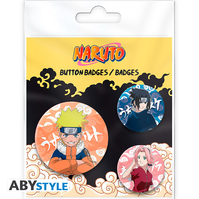 Naruto: Buttonset Naruto, Sasuke, Sakura