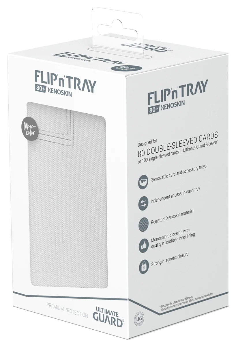 Ultimate Guard: Deckbox Flip'n'Tray 80+ Monocolor Weiß