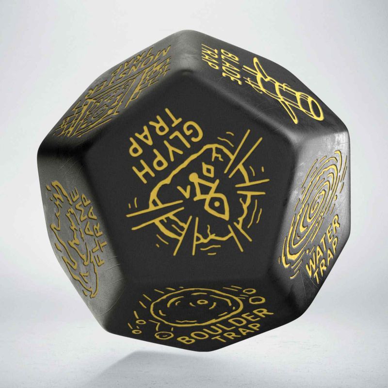 Trap Generator Die: Black & Yellow w6-?, würfel, d20, polyedrischer würfel, schwarz gold