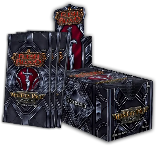 Flesh & Blood TCG: Mastery Pack Assaassin Booster Display Kartenspiel, Assassin, Mastery Pack, Booster Pack, Flesh and Blood