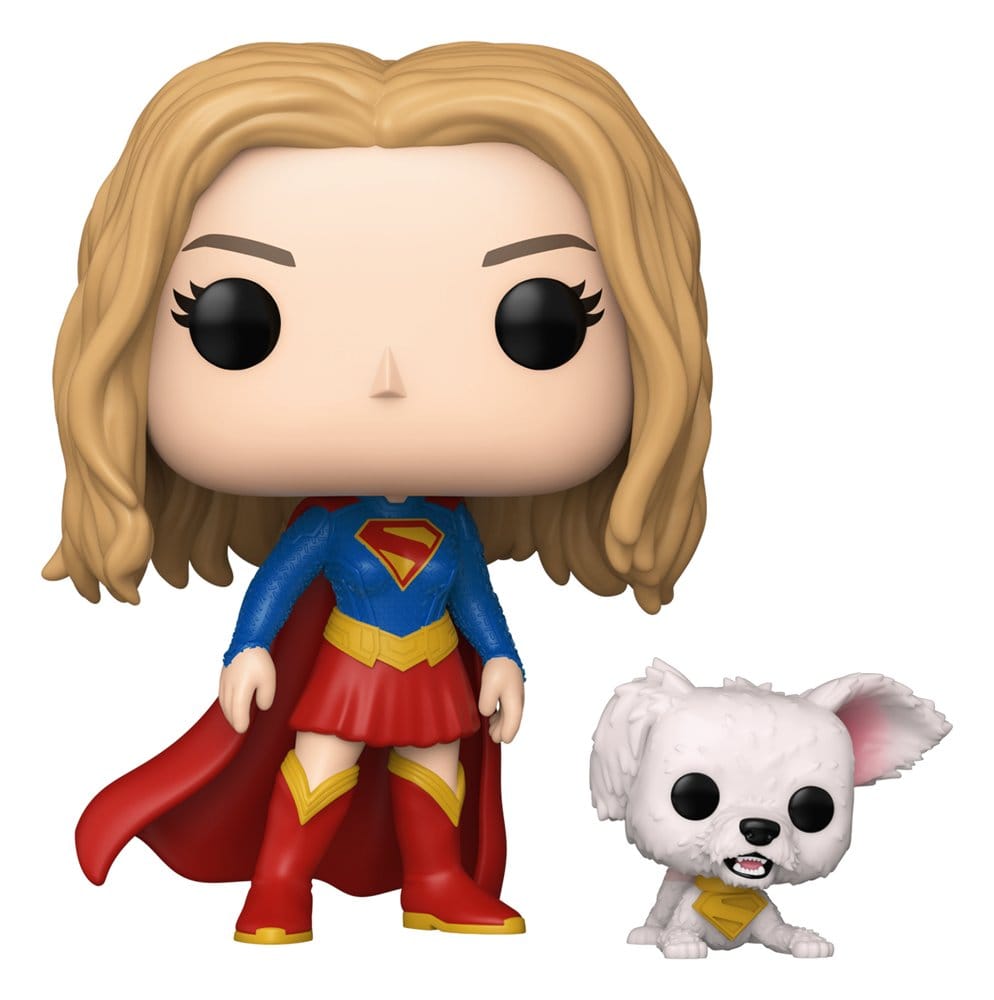 Supergirl, Figur, Vinyl, roter Cape, Hund Begleiter