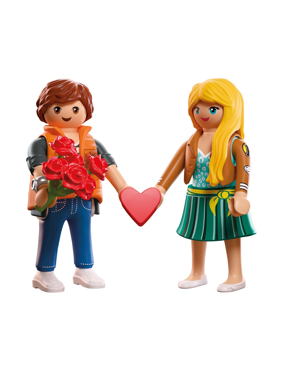 Playmobil: my Life - Liebespaar Lego Figur, Herz, Paar, Blumen, Händchen halten