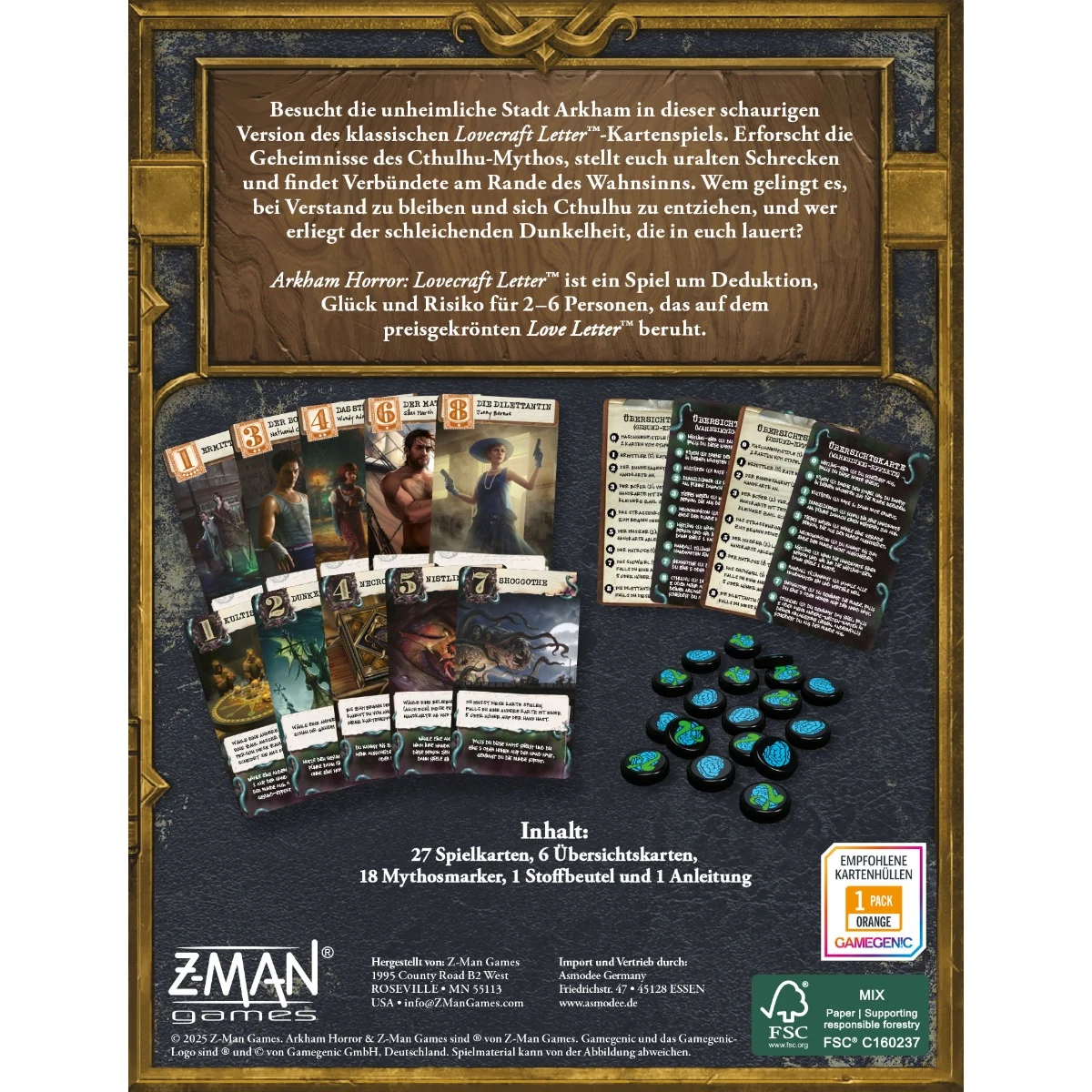 Arkham Horror: Lovecraft Letter Arkham Horror: Lovecraft Letter