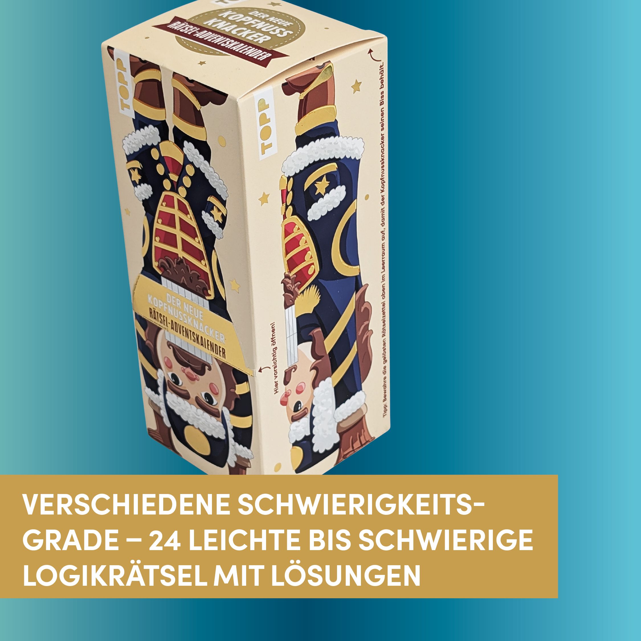 Adventskalender: Kopfnussknacker Rätsel-Adventskalender Adventskalender, Keksverpackung, Schachtel, Weihnachten, Puzzle