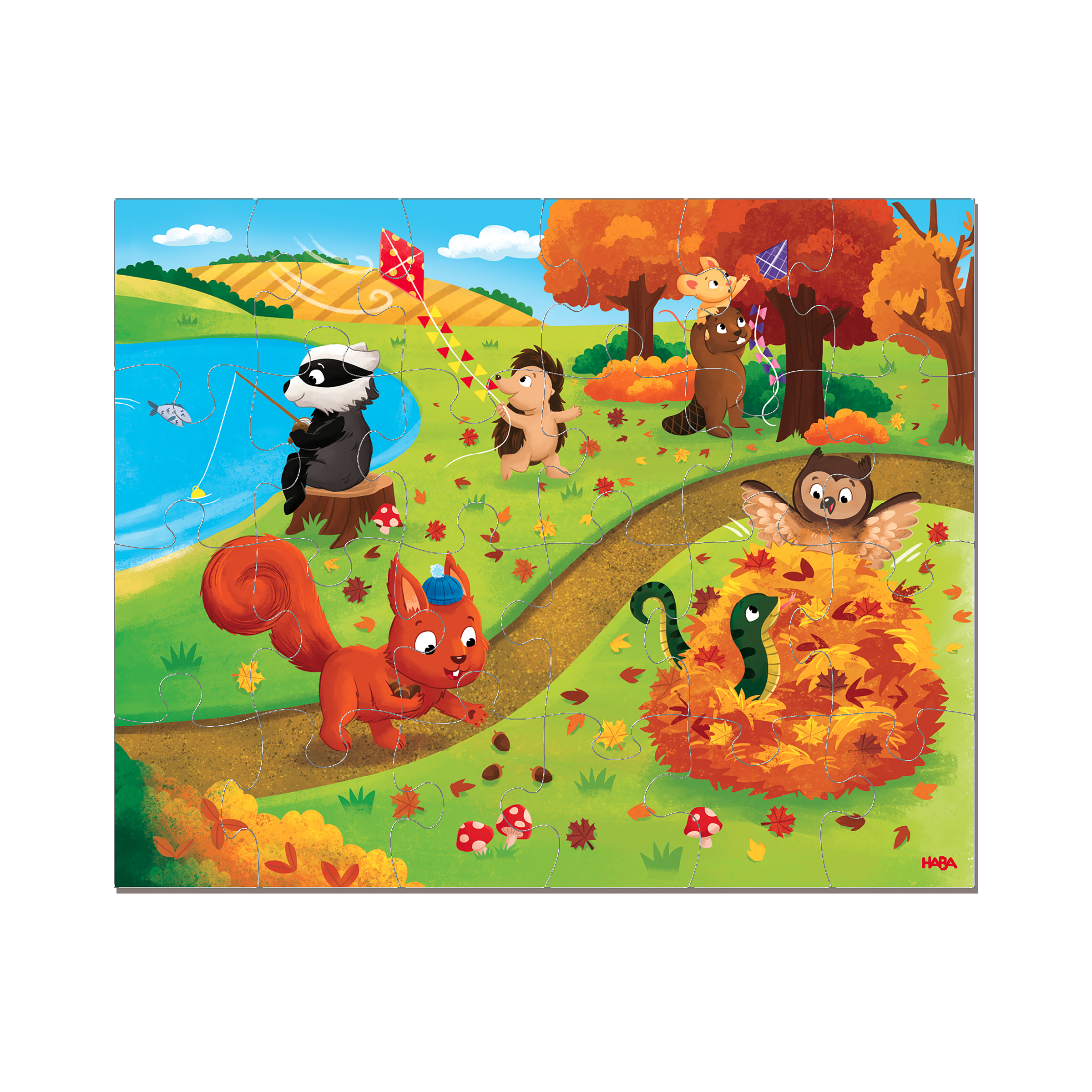 Puzzle, Herbst, Wald, Tiere, Blätter