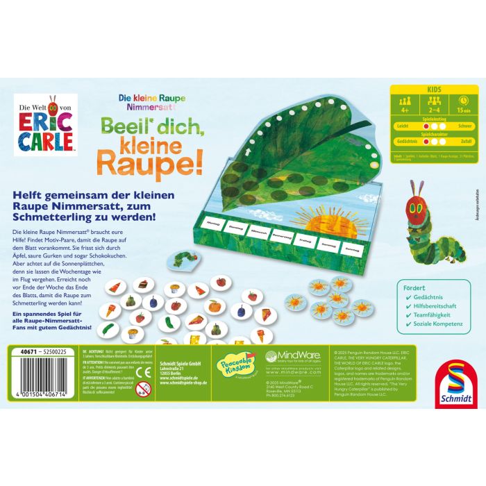 Die kleine Raupe Nimmersatt, Beeil dich, kleine Raupe Werbung, Plakat