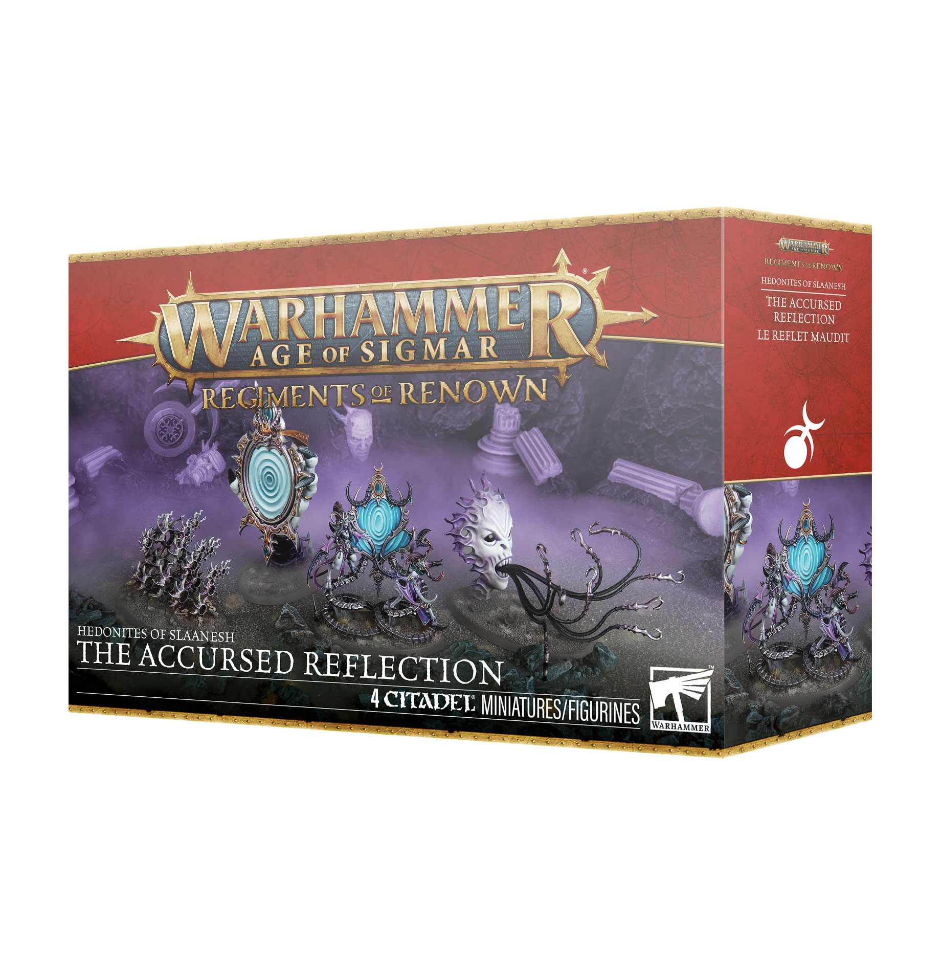 Age of Sigmar: Hedonites of Slaanesh - Accursed Reflection Regiments of Renown Warhammer, Age of Sigmar, Regiments of Renown, The Accursed Reflection, 4 Citadel miniatures